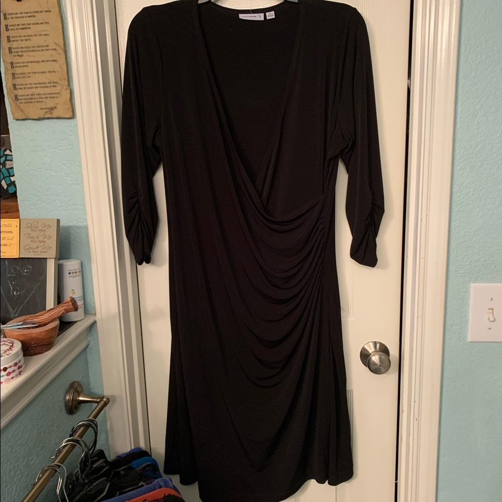 Susan Graver 1X black dress